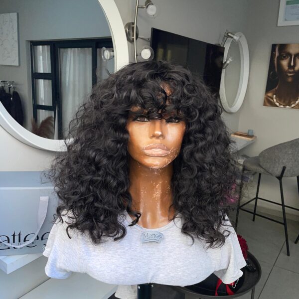 Curly Indian Raw bundle bangs